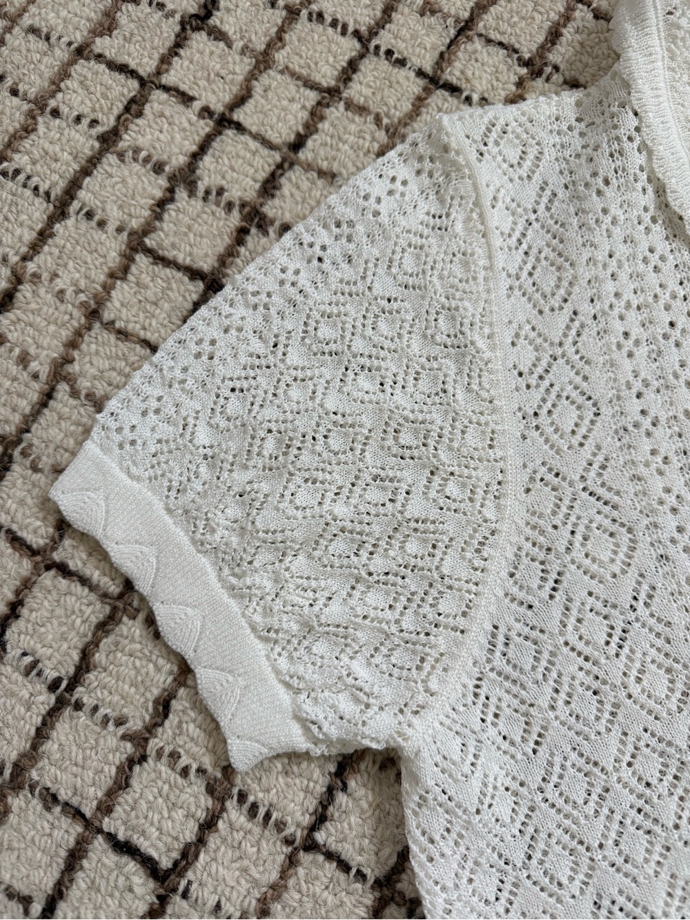 DÔEN - Eveline Ivory Knit Lace Cardigan - Picture 3 of 7